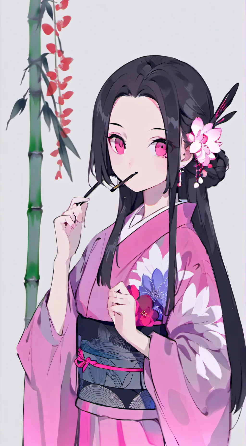 ai character: leah x tanjiro background