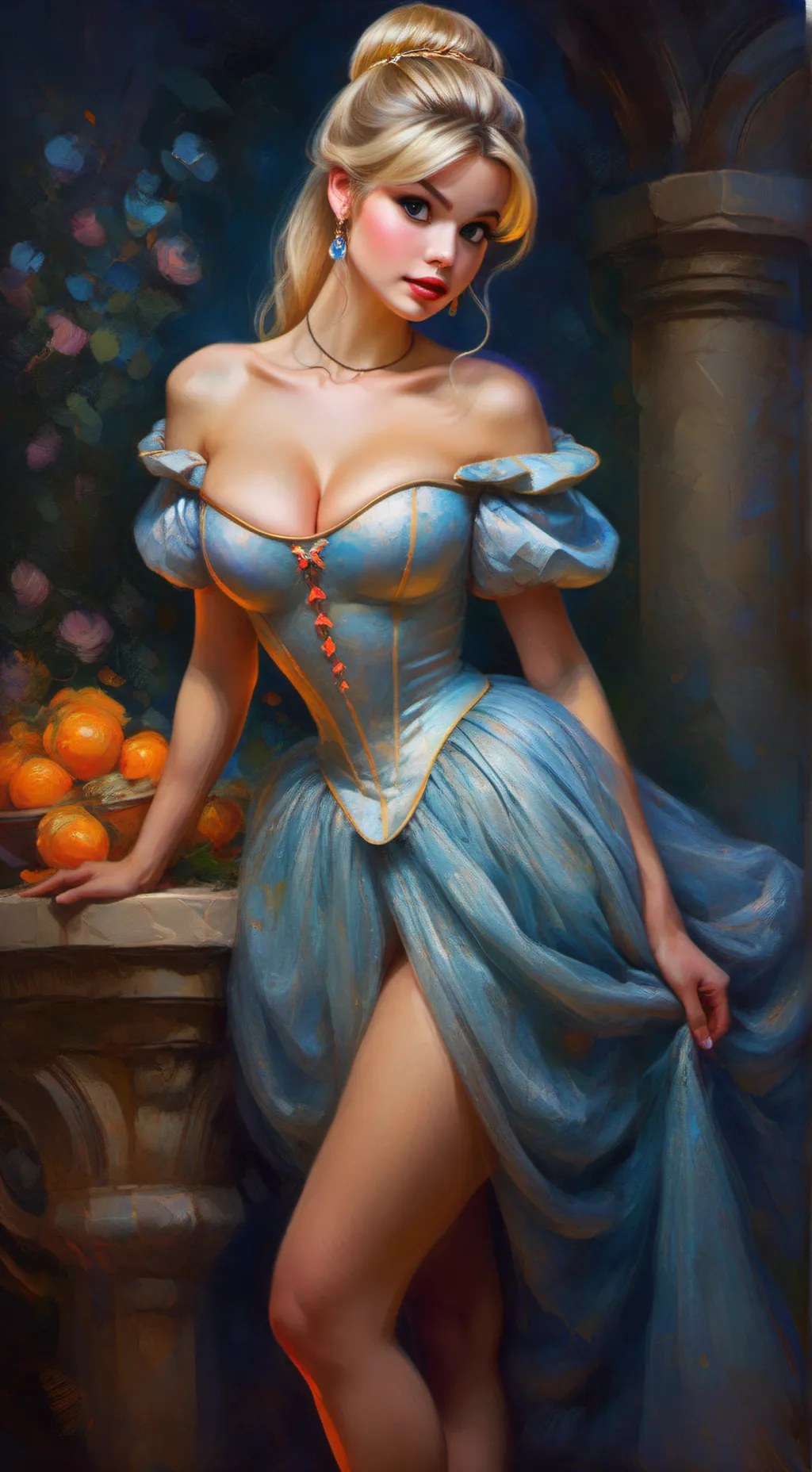 ai character: Cinderella  background