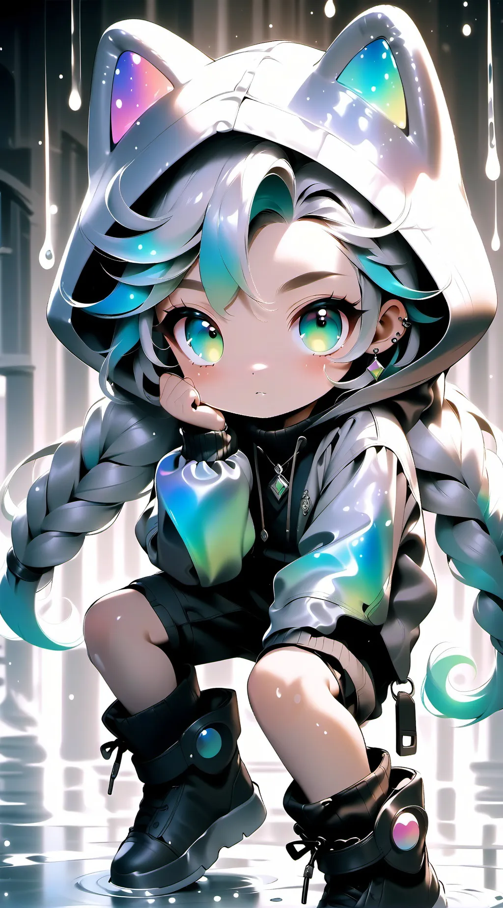 ai character: crystal River  background