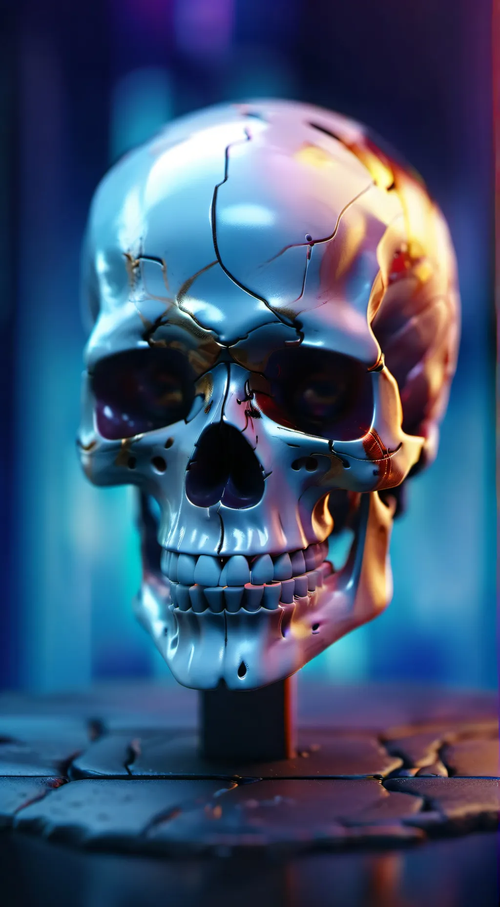 ai character: Skull background