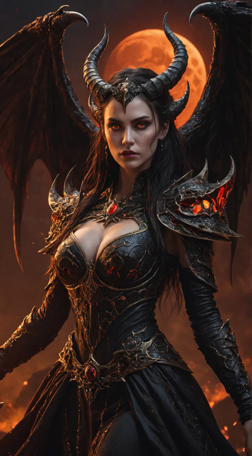 ai character: Queen Inferna background