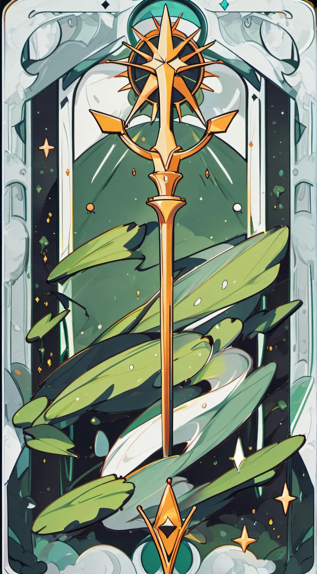 ai character: mystical battle background