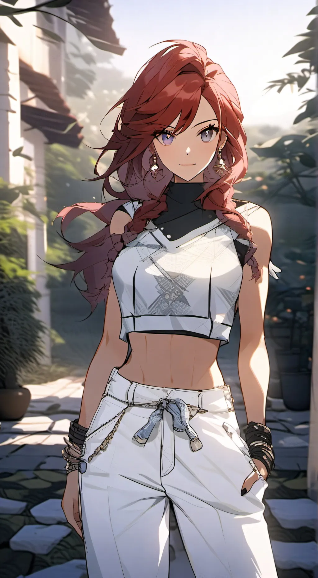 ai character: Red background