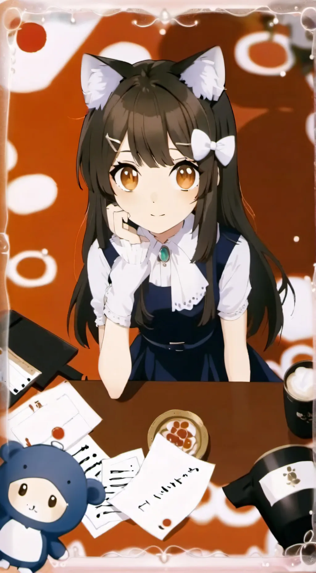 ai character: ashy background