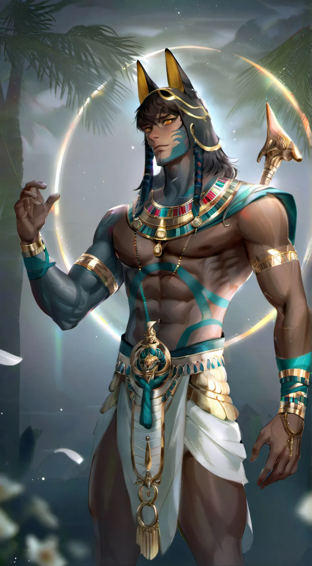 ai character: Анубис background