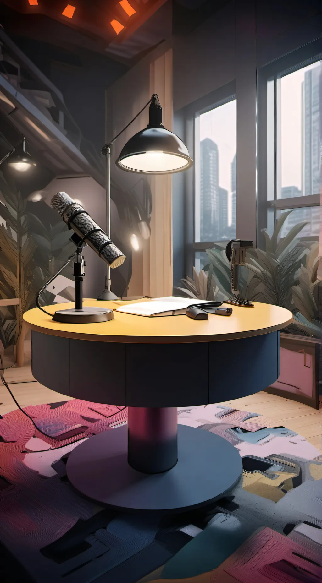 ai character: Podcast background