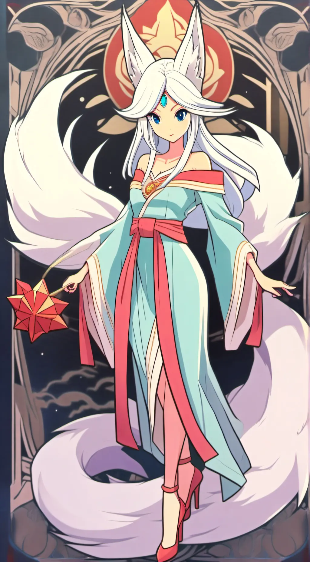 ai character: Fox Queen background