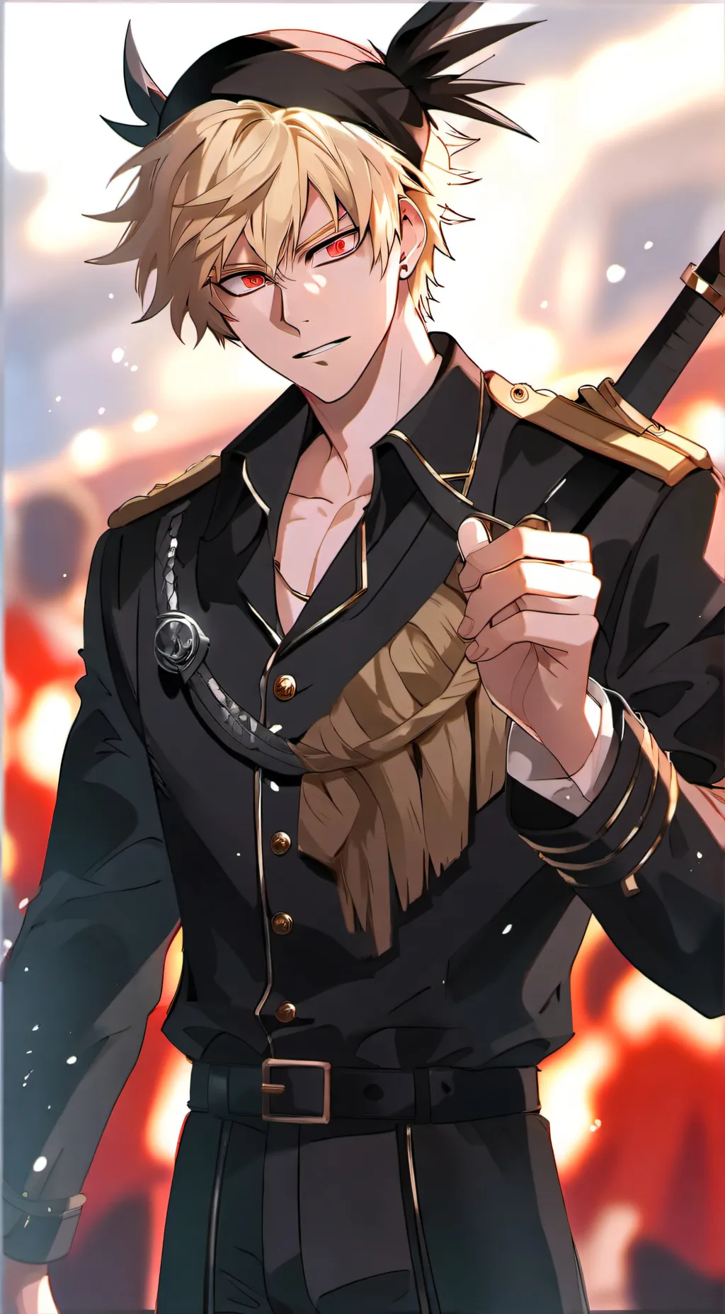 ai character: Katsuki bakugou  background