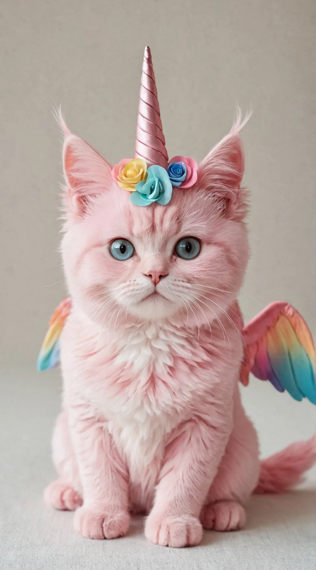 ai character: Unicorn cat :3 background