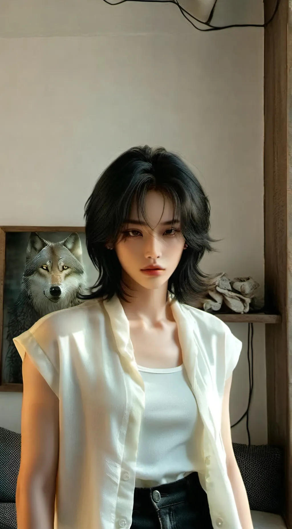 ai character: Jing lei. background