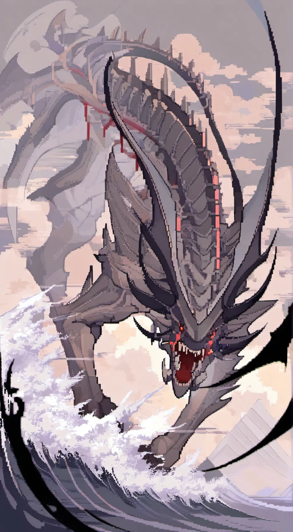 ai character: Hakaishin Godzilla background