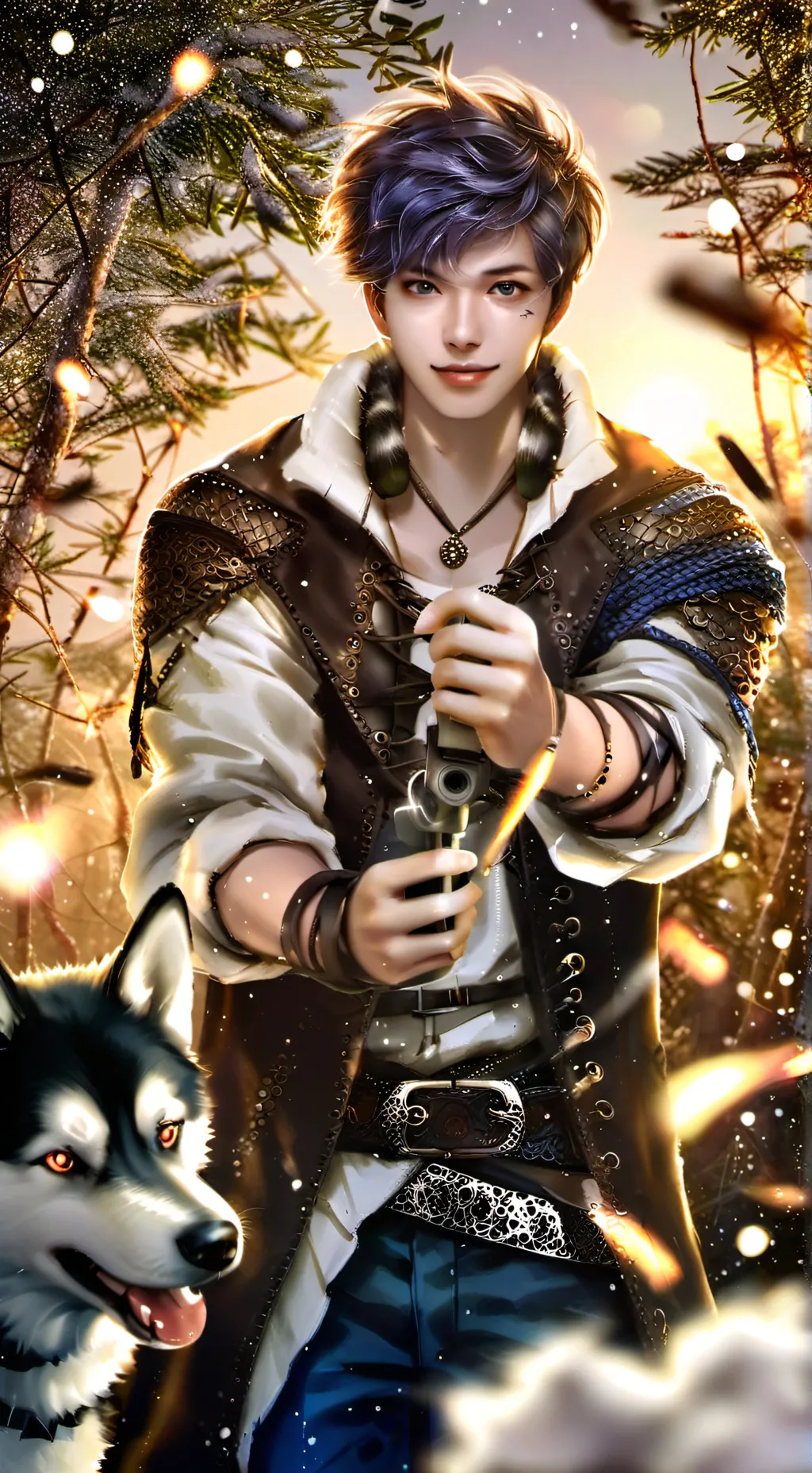 ai character: SnowBlaze background