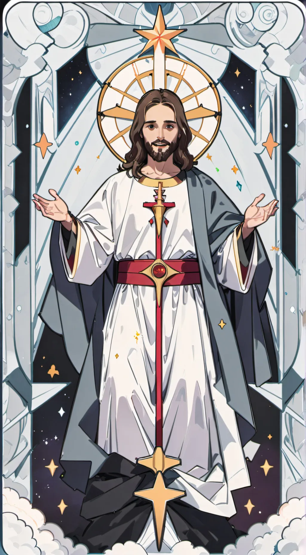 ai character: JESUS CHRIST background
