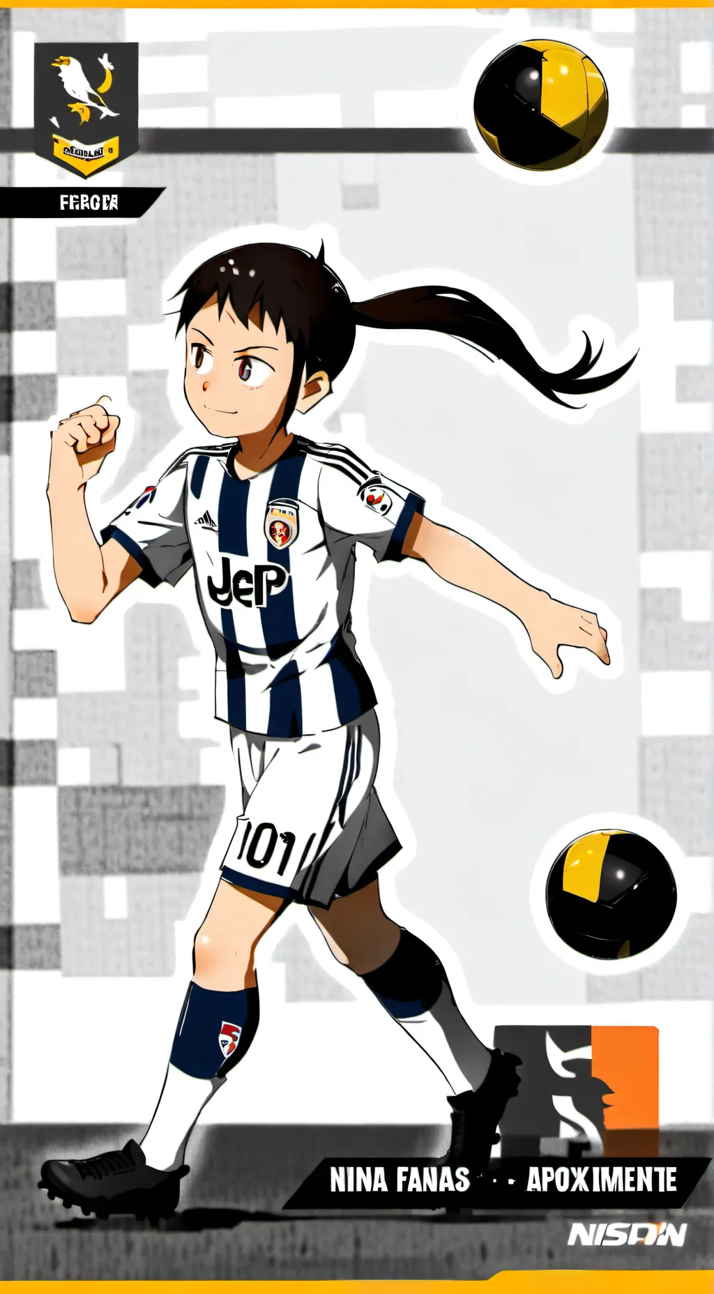 ai character: Helena los futbol. background