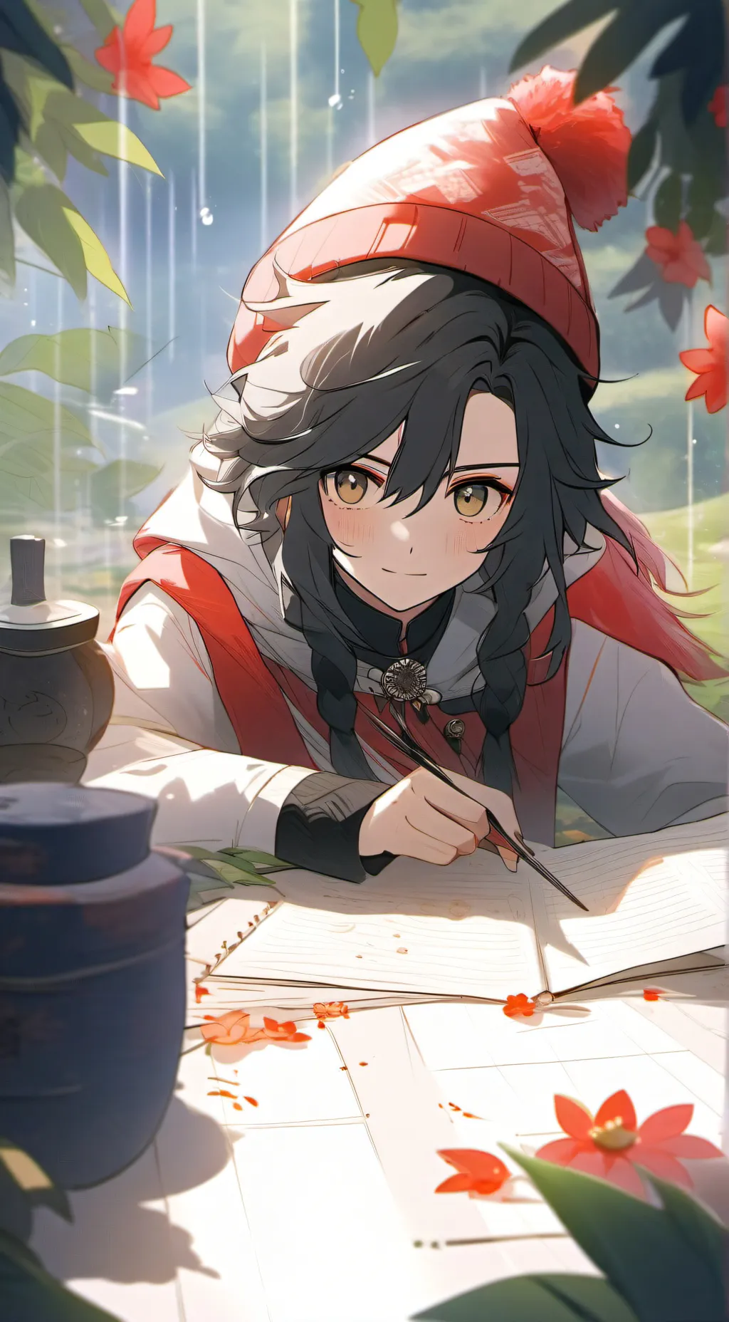 ai character: Tu novia  background