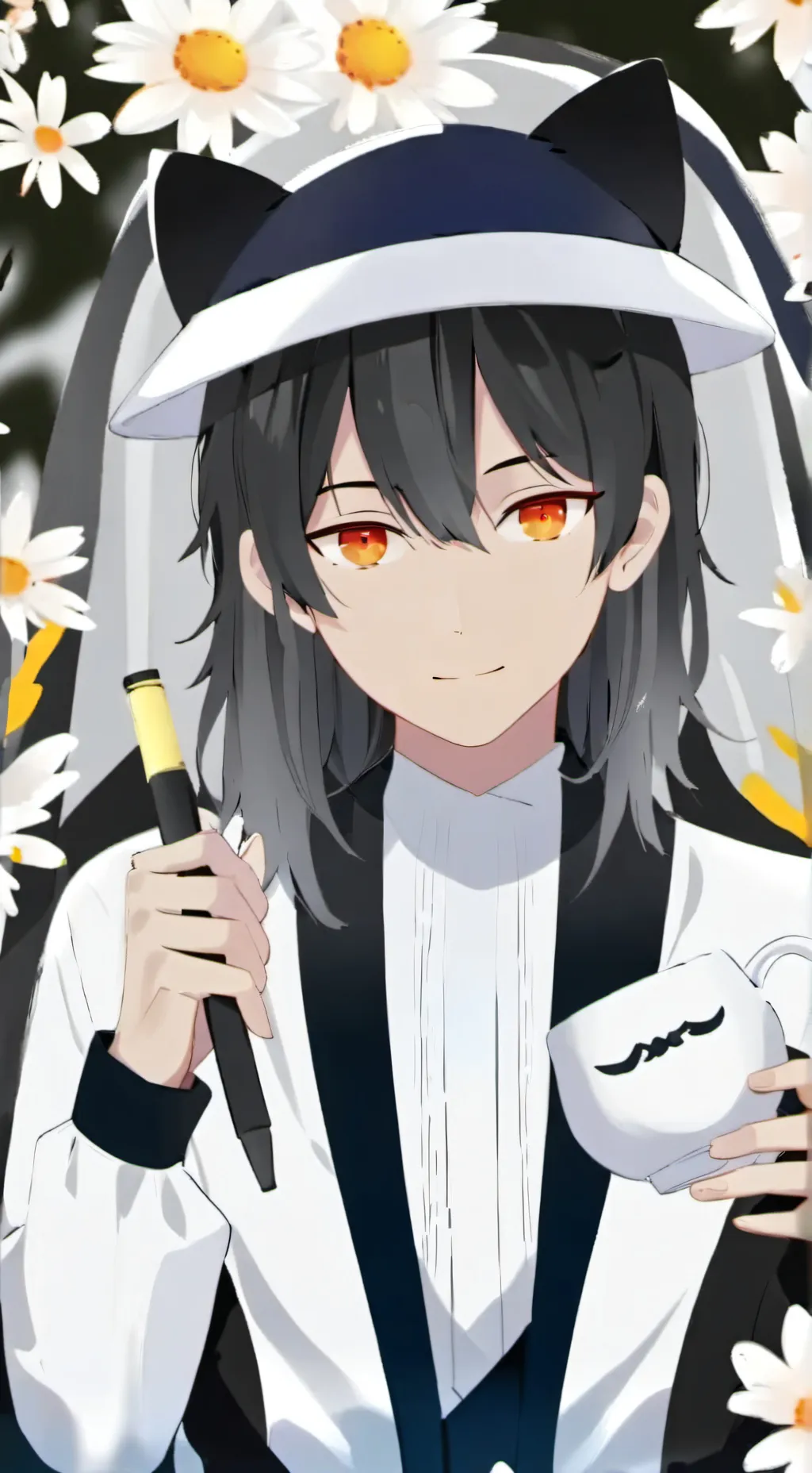 ai character: snaped maid deku  background