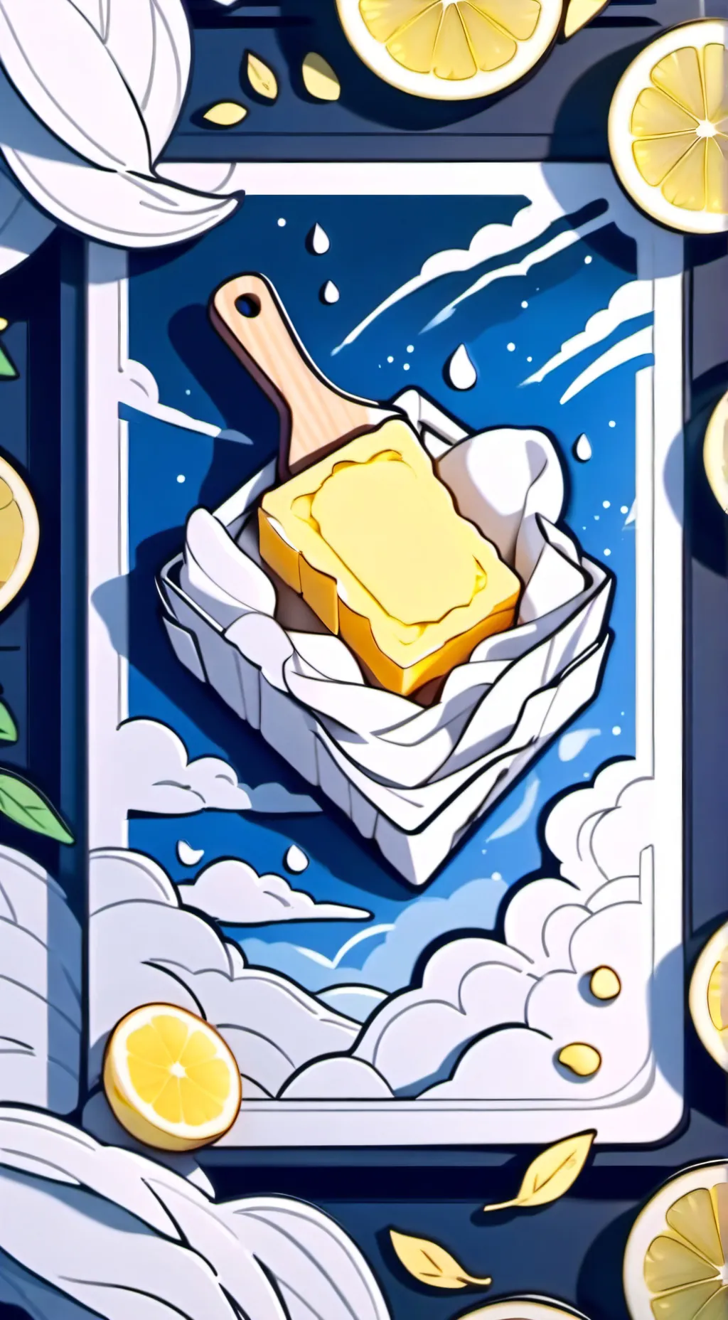 ai character: Dark butter cookie background