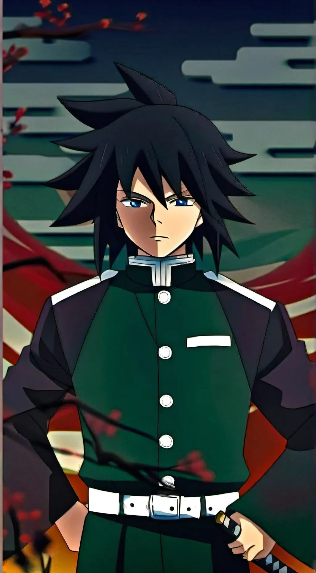 ai character: Giyu tomioka background
