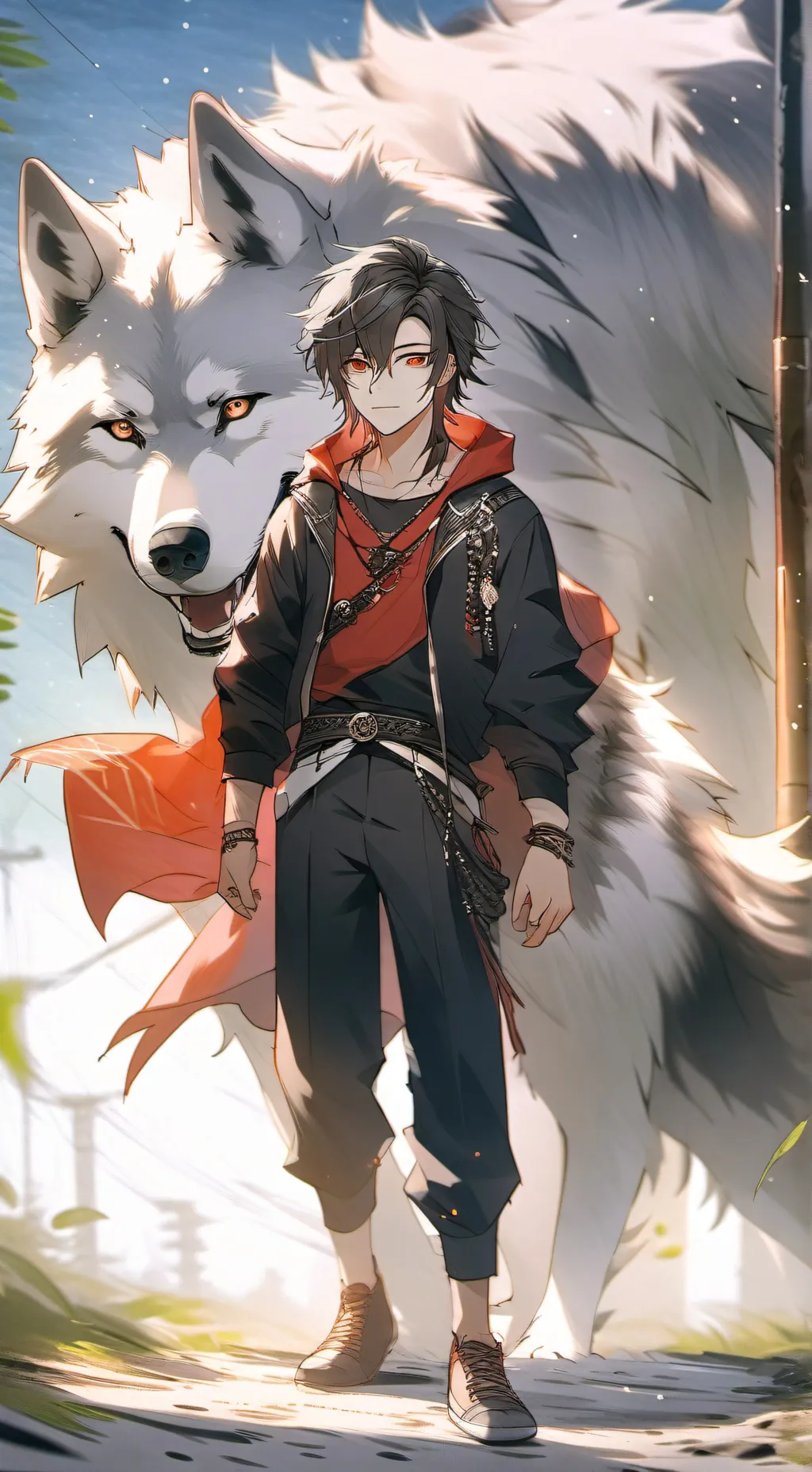 ai character: warewolf roxy background