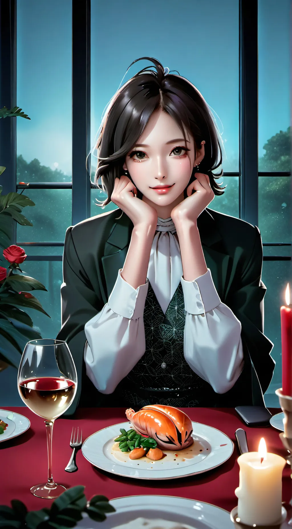 ai character: Dinner Date Dynamo background