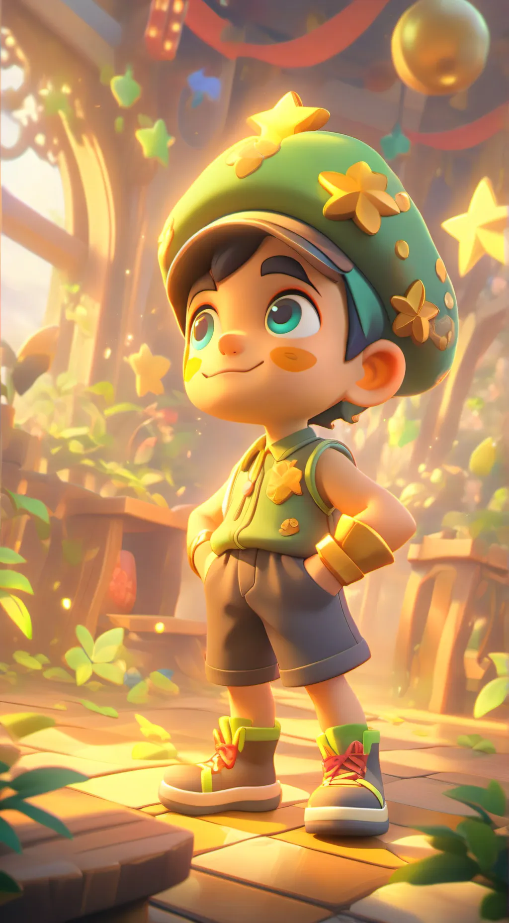 ai character: гномик background