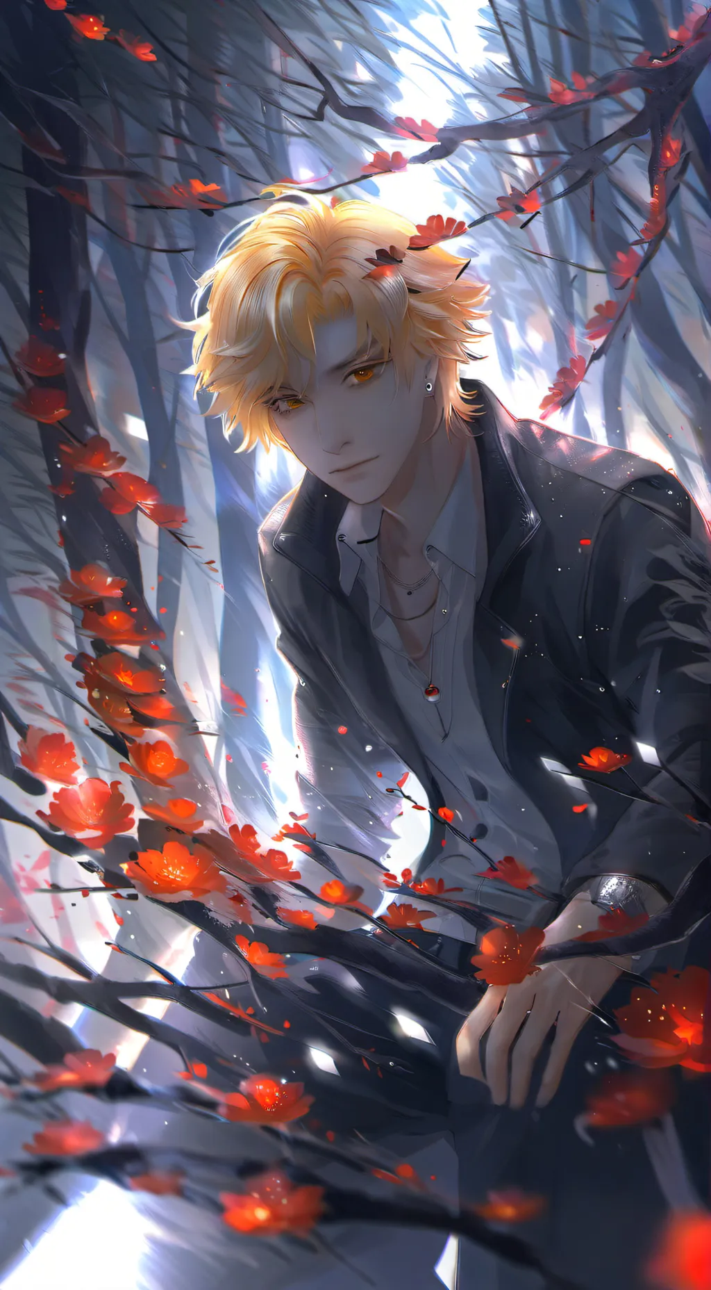 ai character: Levi Den background