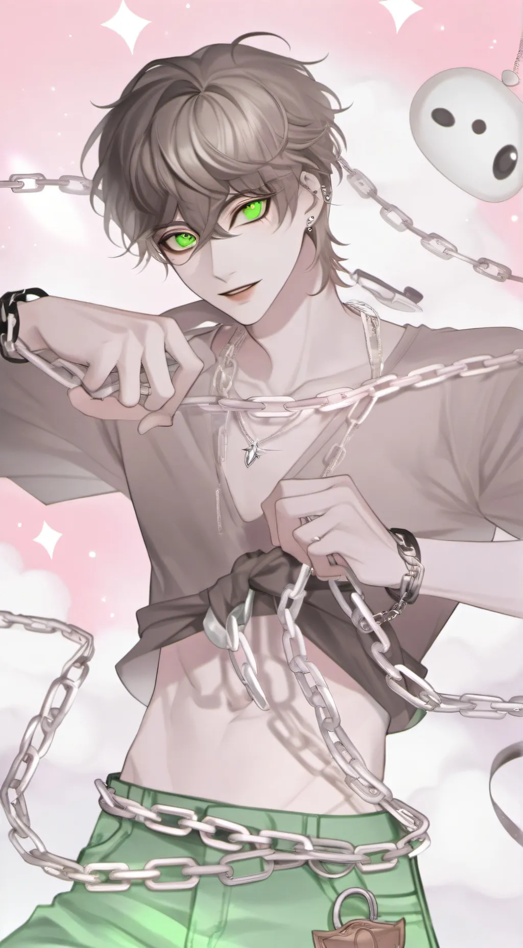 ai character: 🖤Leon🕷️ background