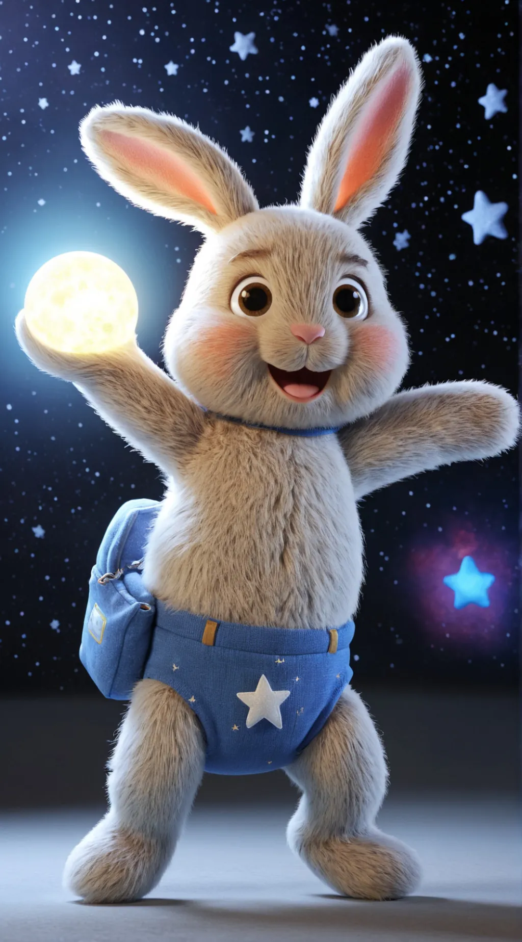 ai character: Ned the bunny background