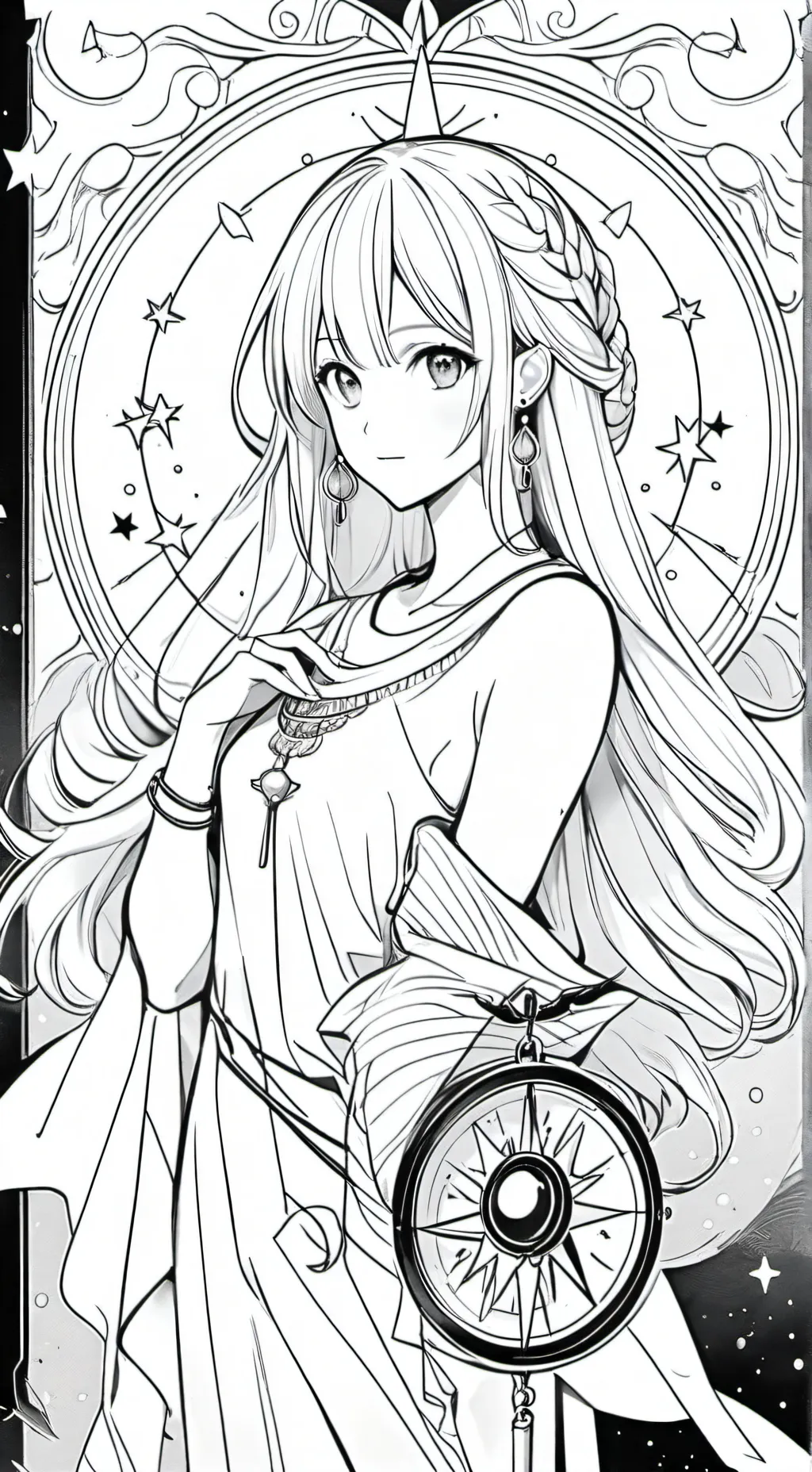 ai character: L’astrologue  background