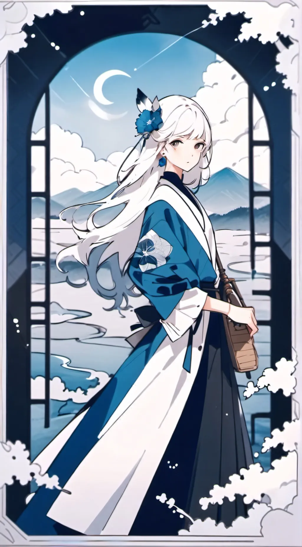 ai character: blanche background