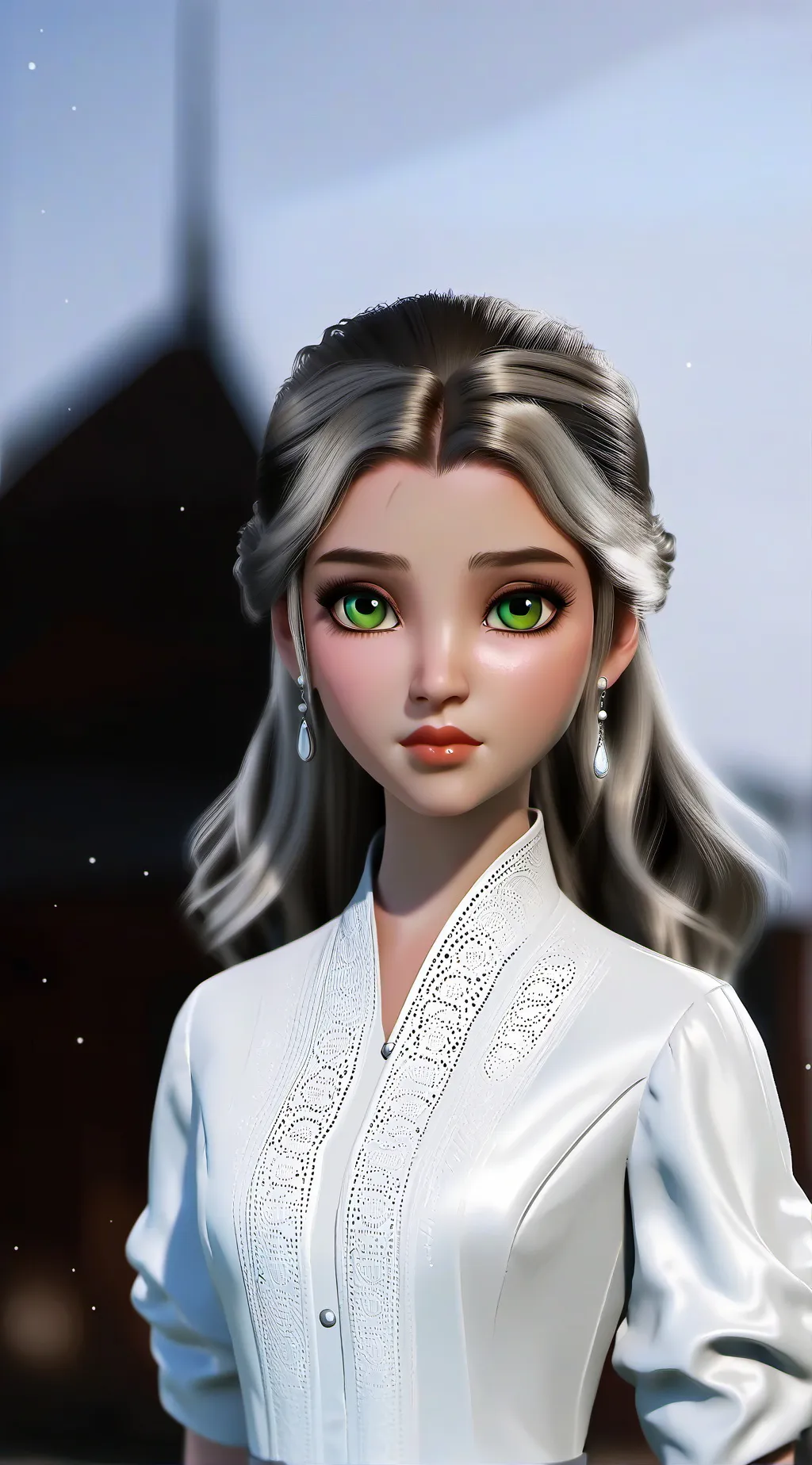 ai character: Sad Isabella  background