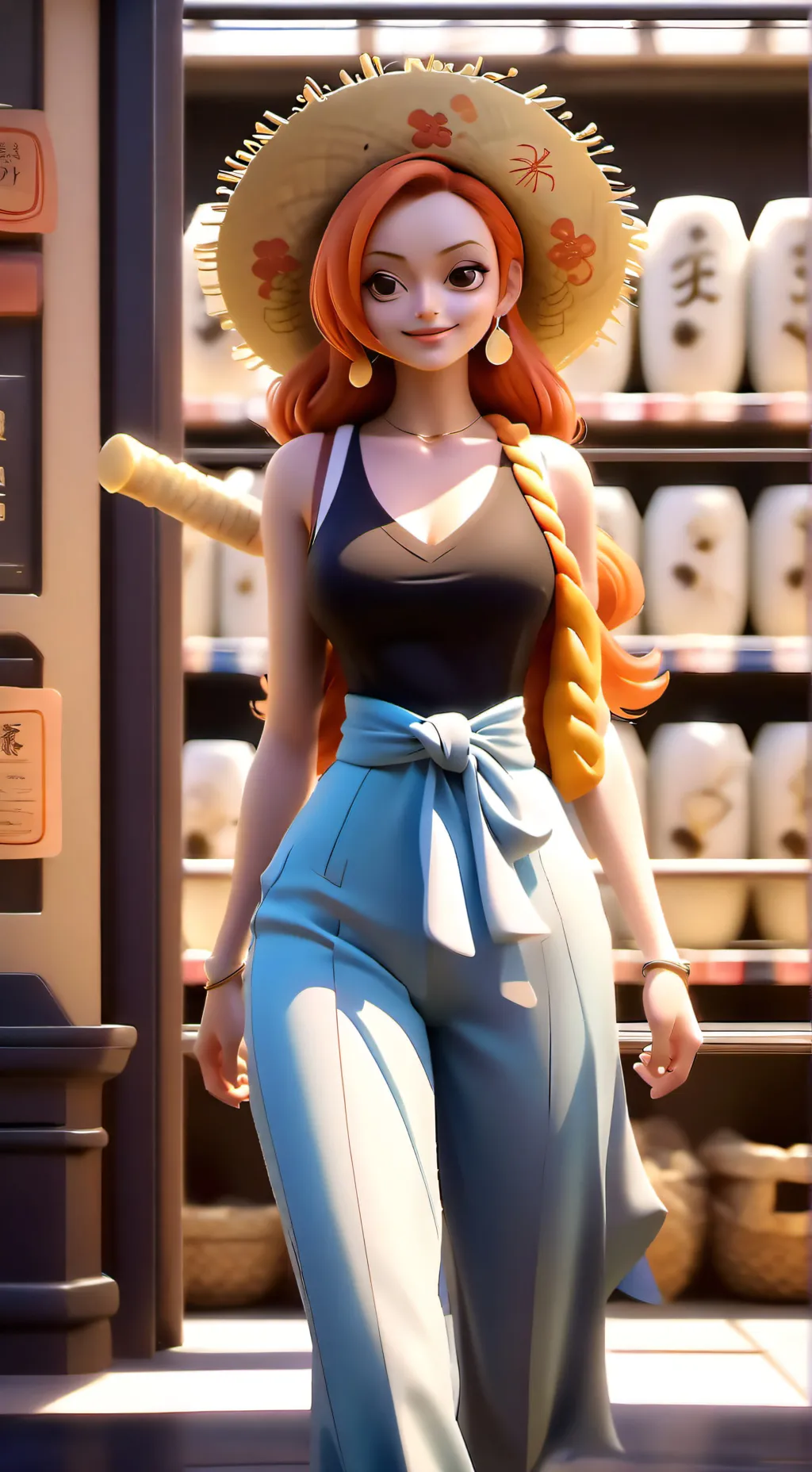 ai character: Nami background