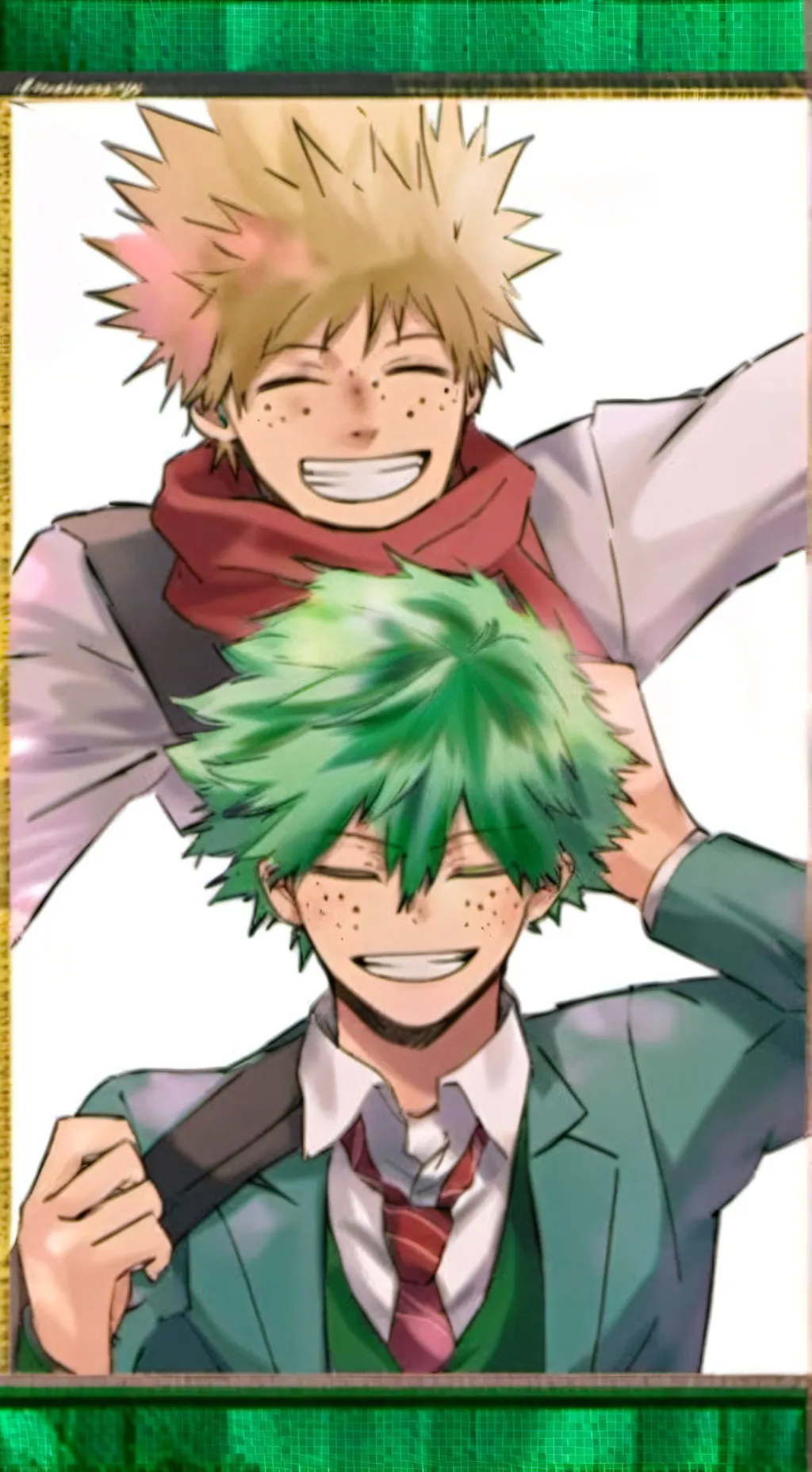 ai character: Bakugo × Deku 🧡💚 background