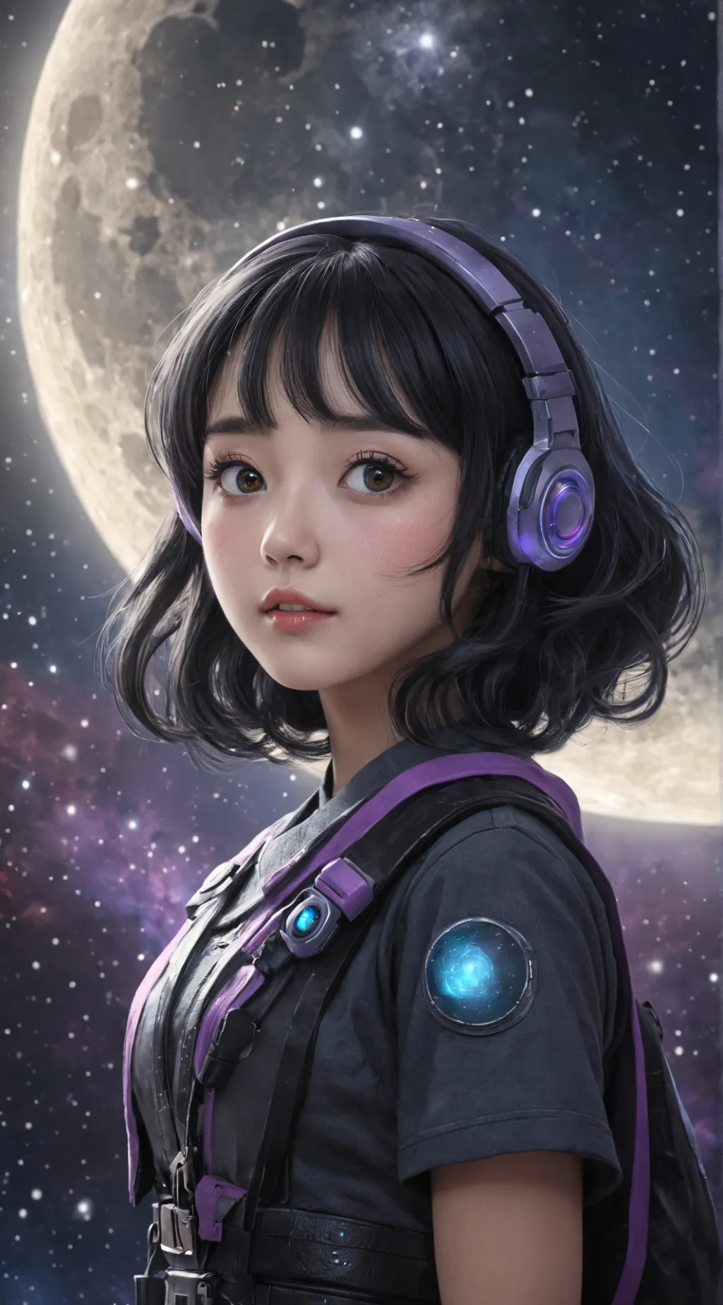 ai character: 🌙moon girl🇯🇵 background