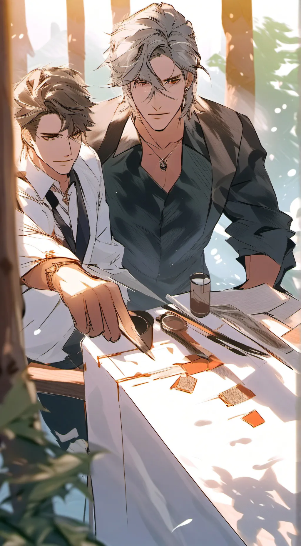 ai character: Nathan and milo background
