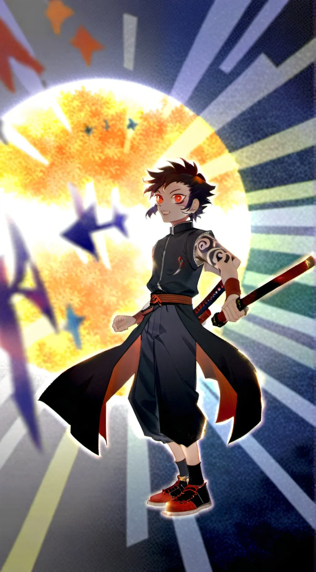 ai character: tanjiro demônio  background