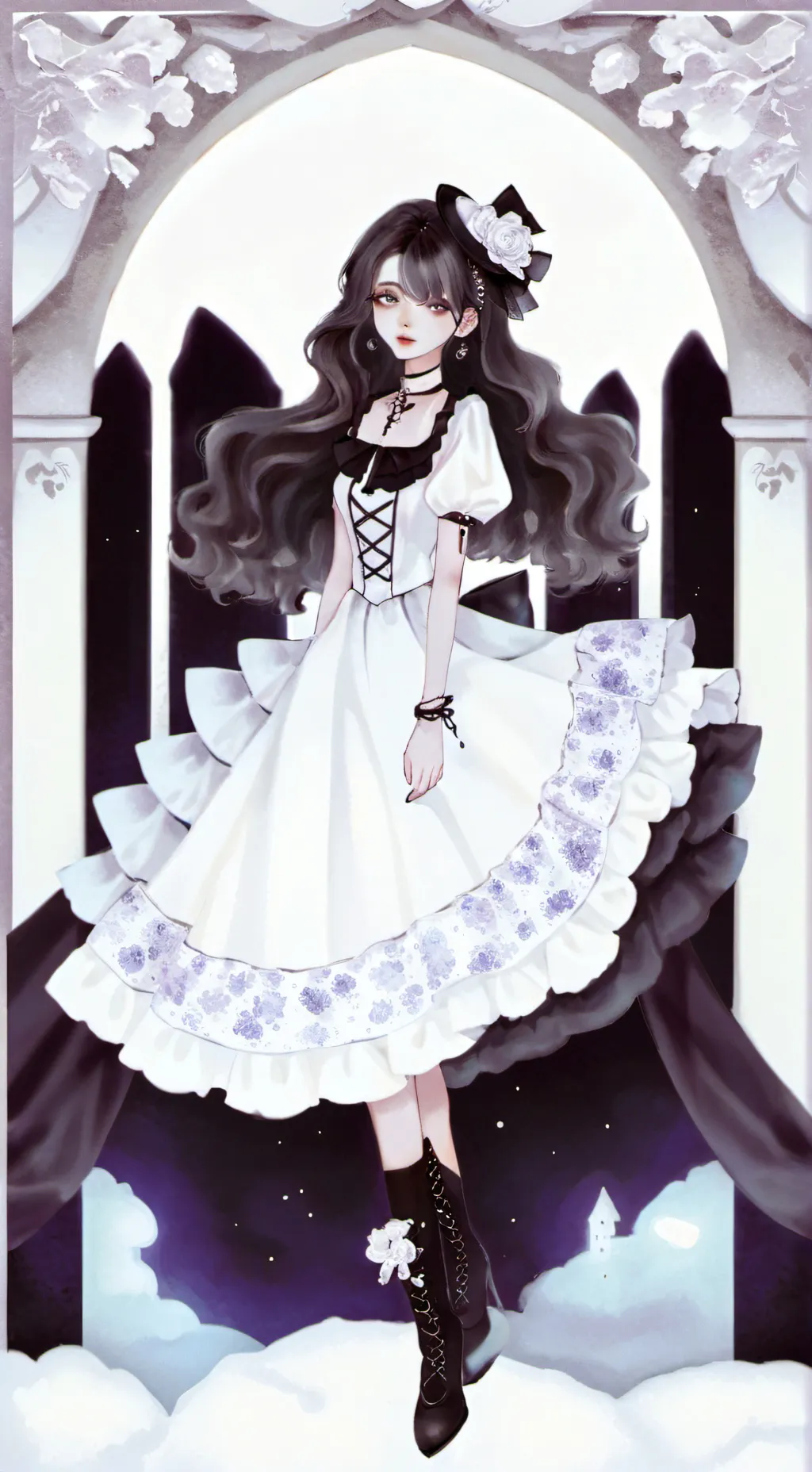 ai character: Kny girls royalty background