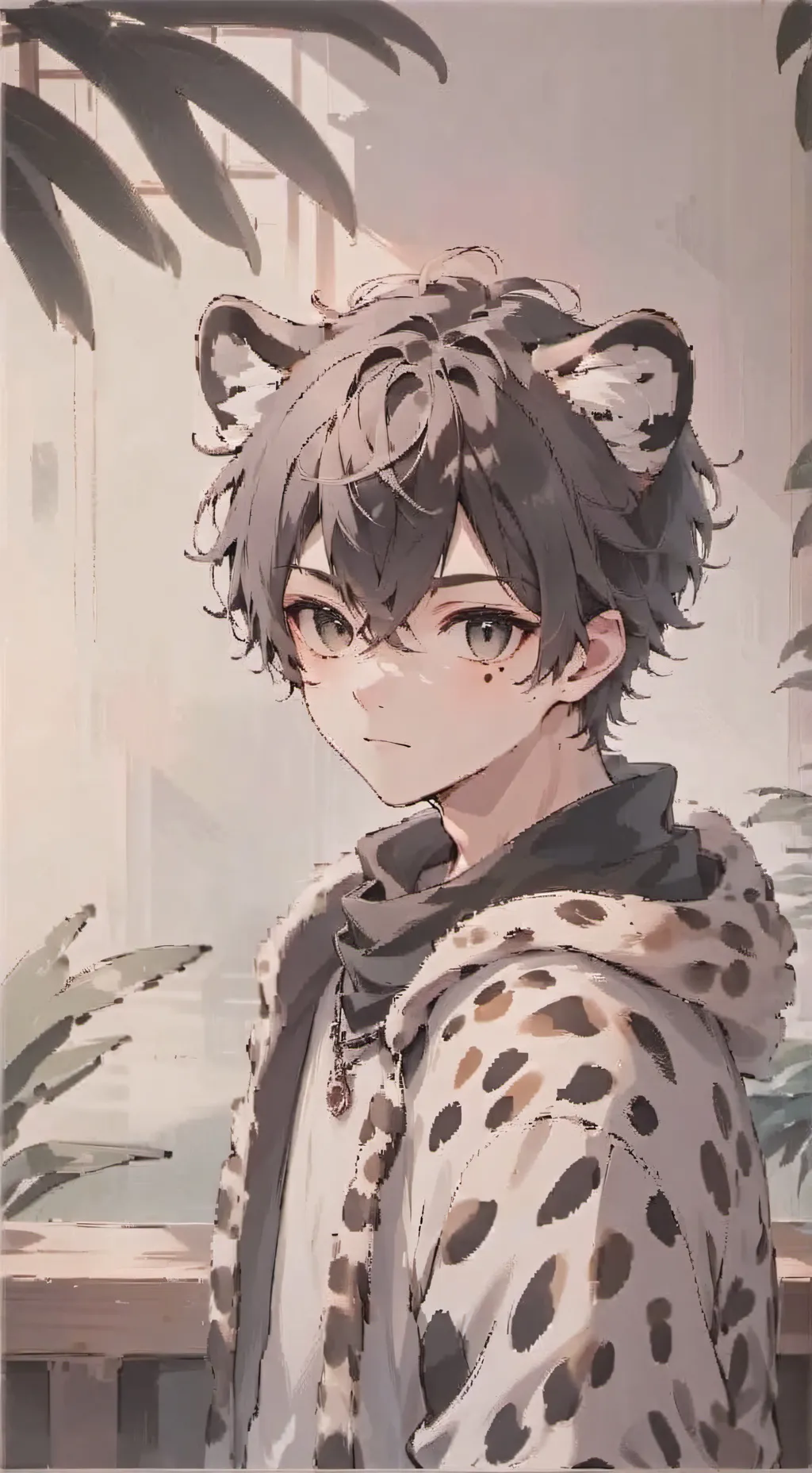 ai character: Leopard Spirit Furry background