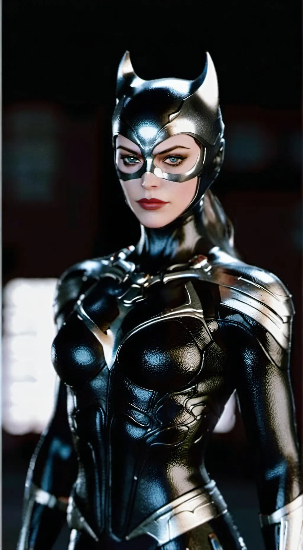 ai character: cat woman  background