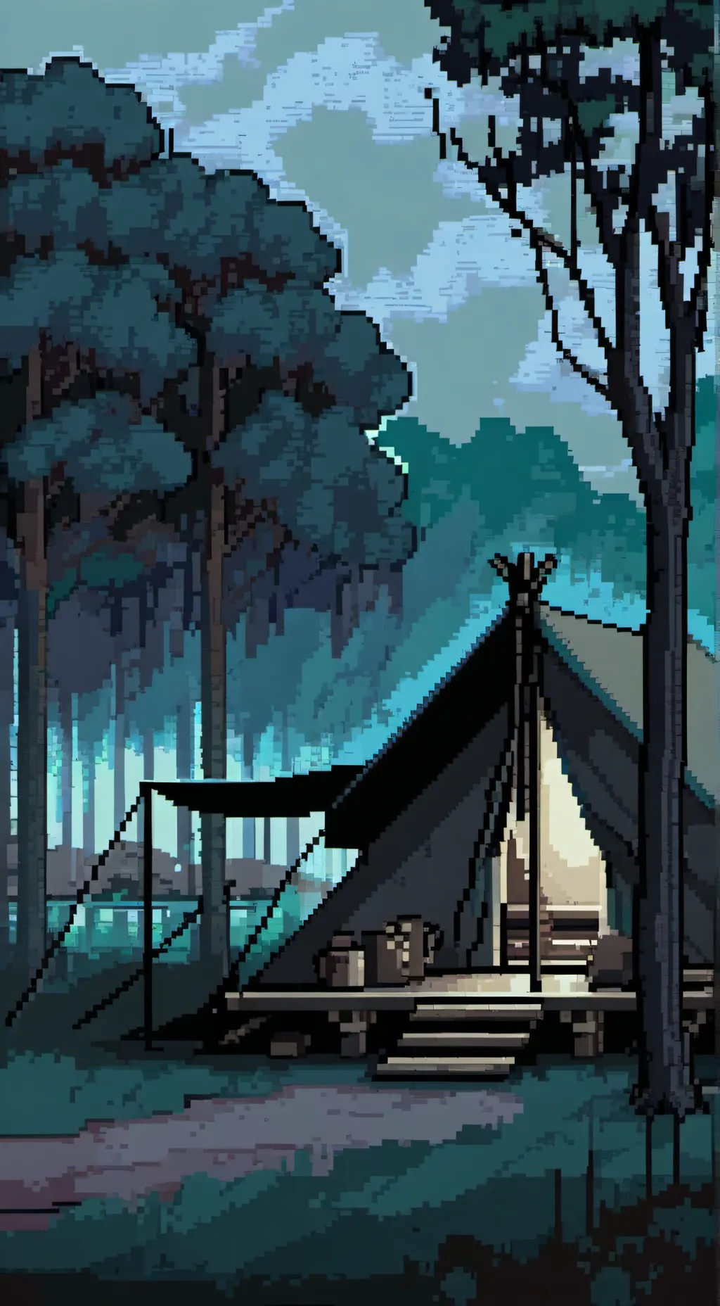 ai character: Camp Flatoak background