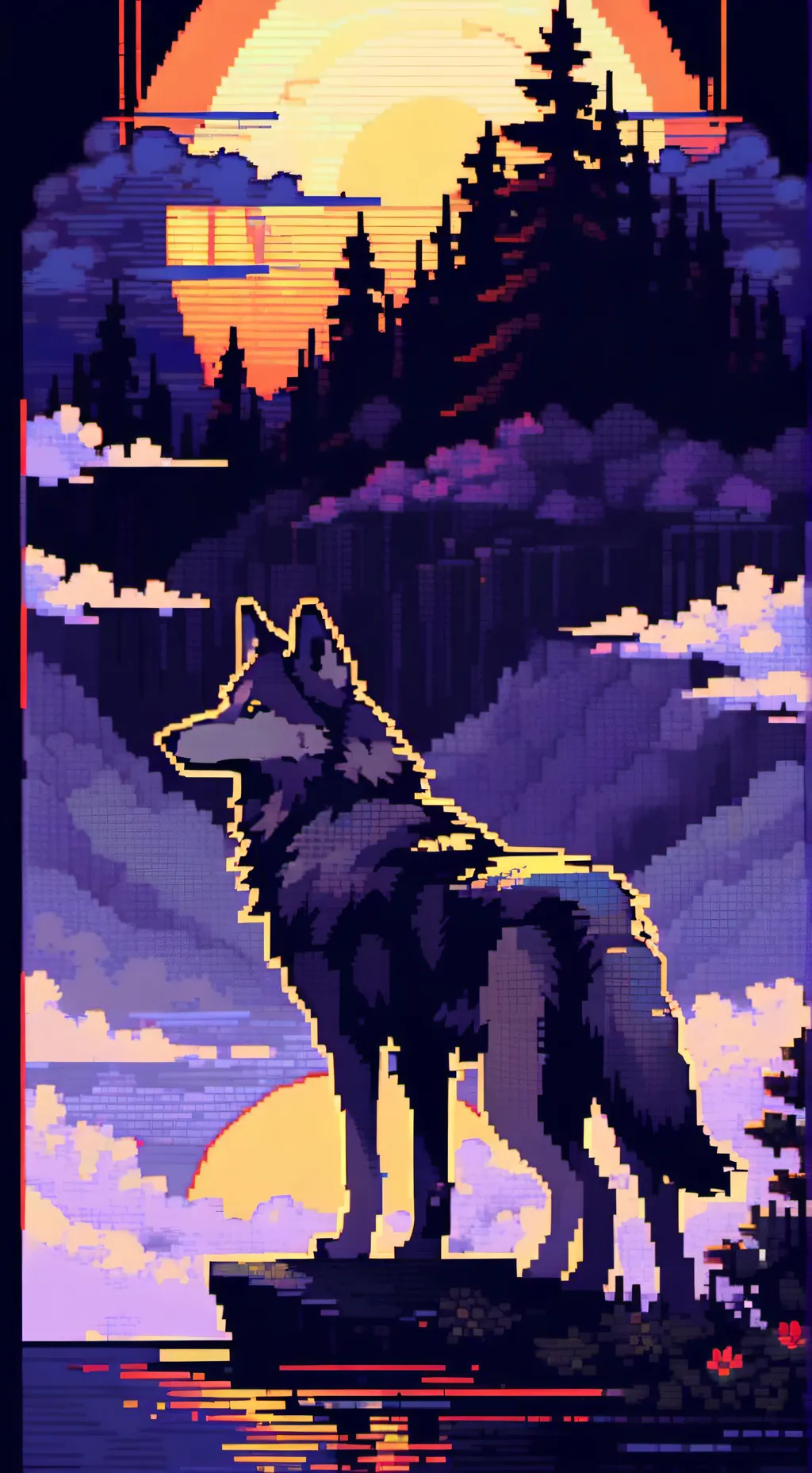 ai character: 🐺The sunies☀️ background