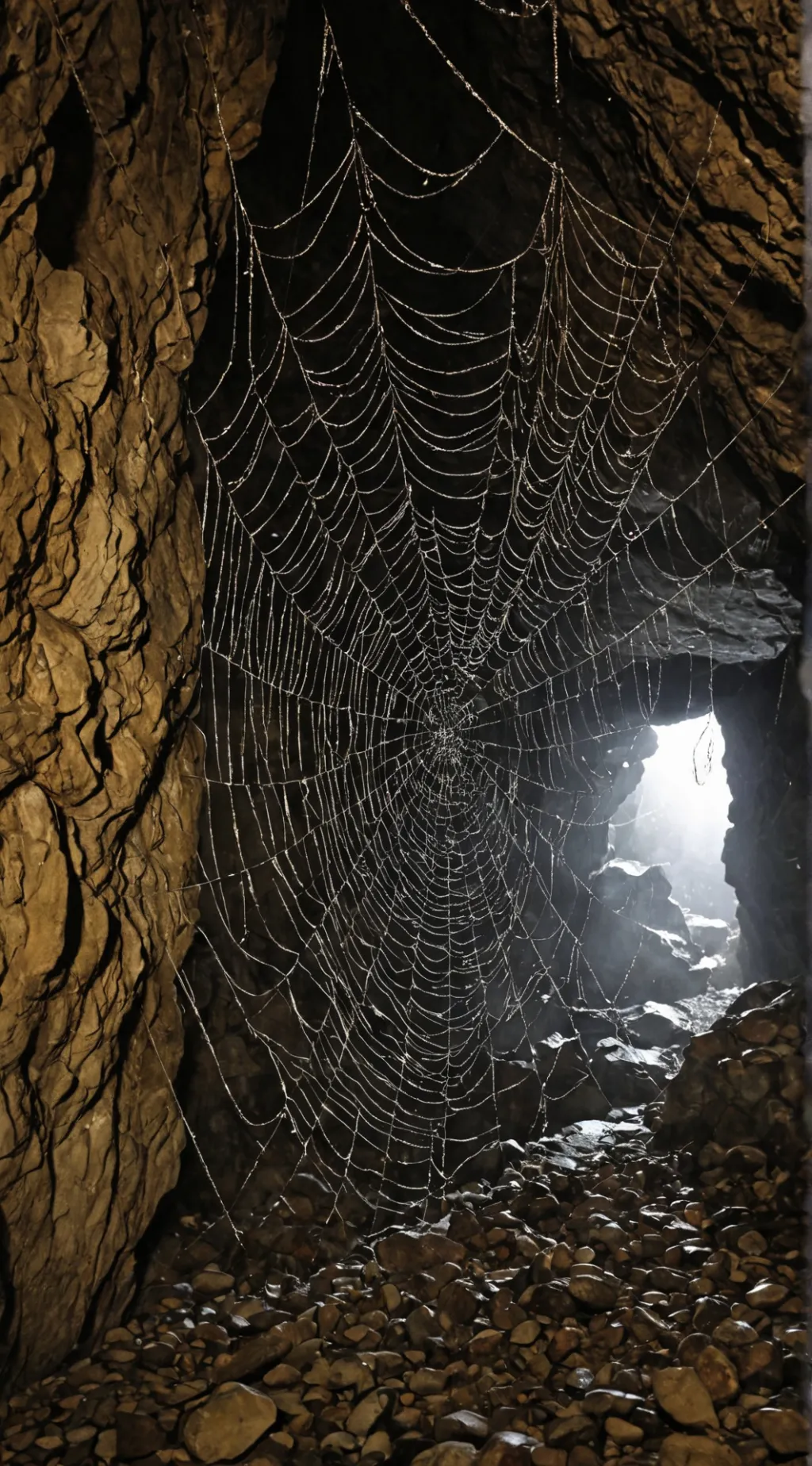 ai character: 🕸spider web🕷 background