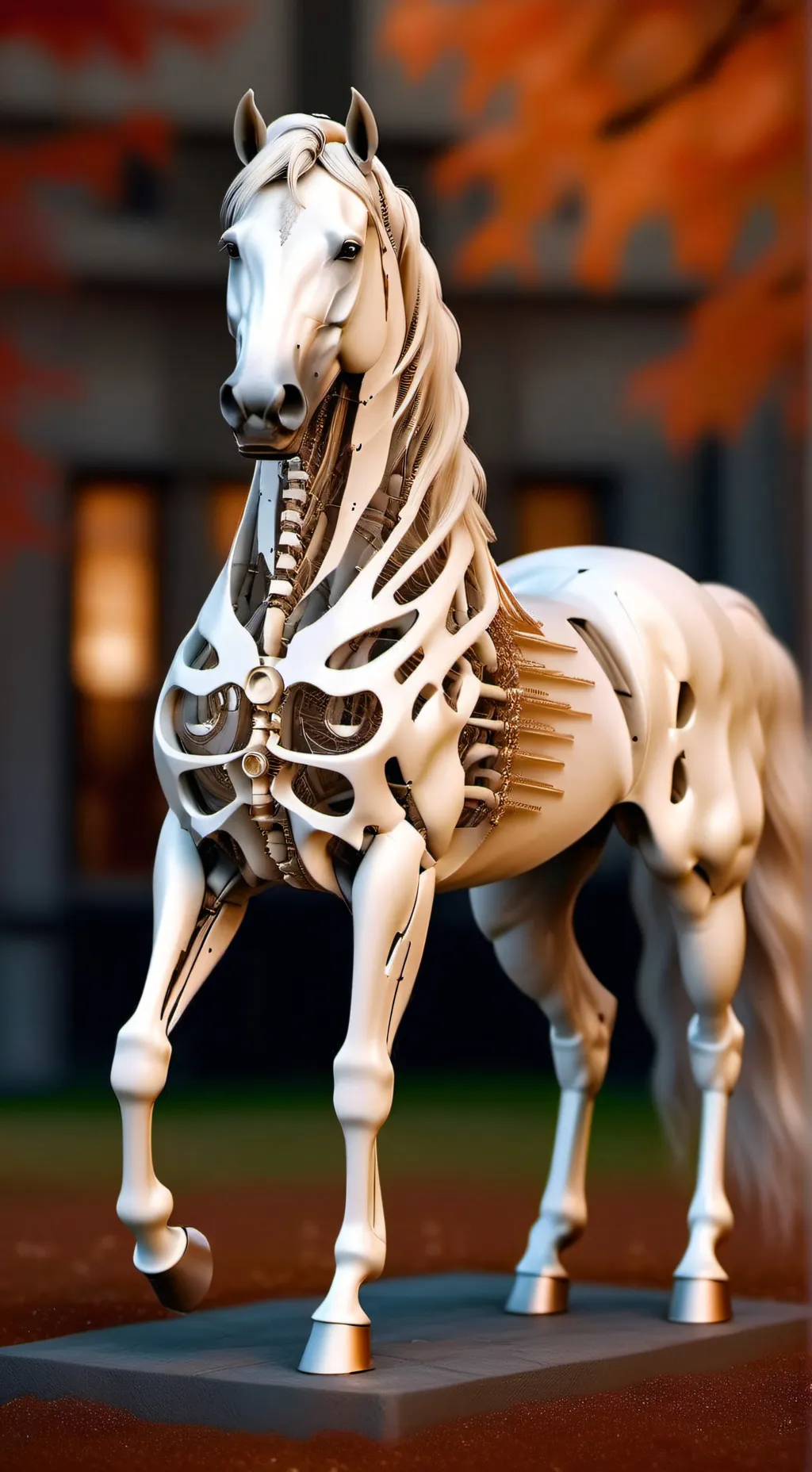ai character: long horse  background