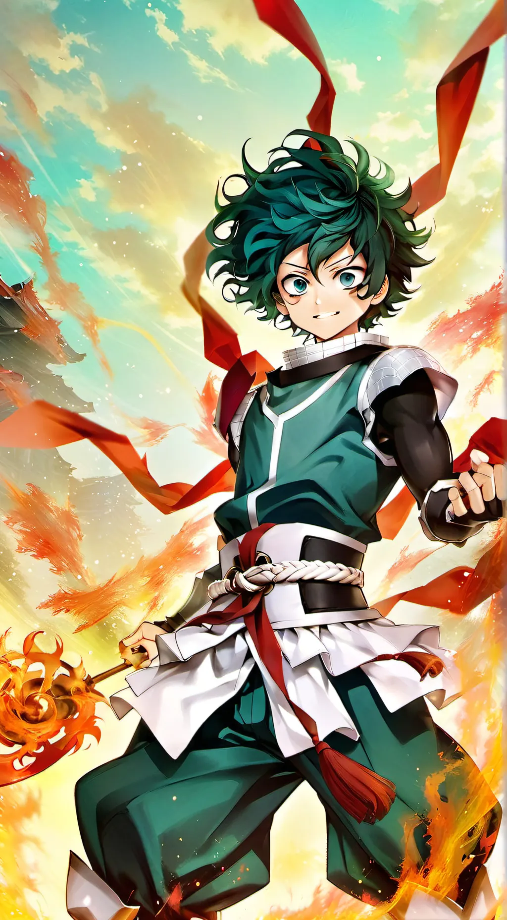 ai character: KNY+MHA+LCDZ background