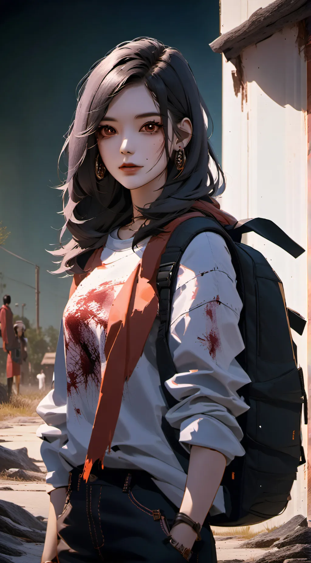 ai character: apocalipsis zombie background