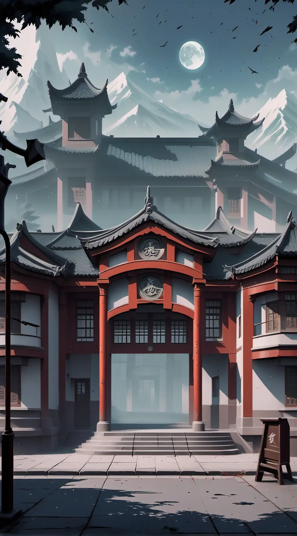 ai character: Chinese lock down background