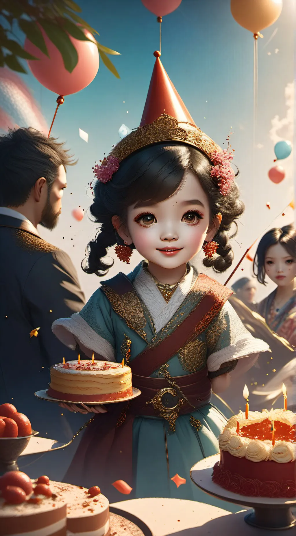 ai character: Birthday  background