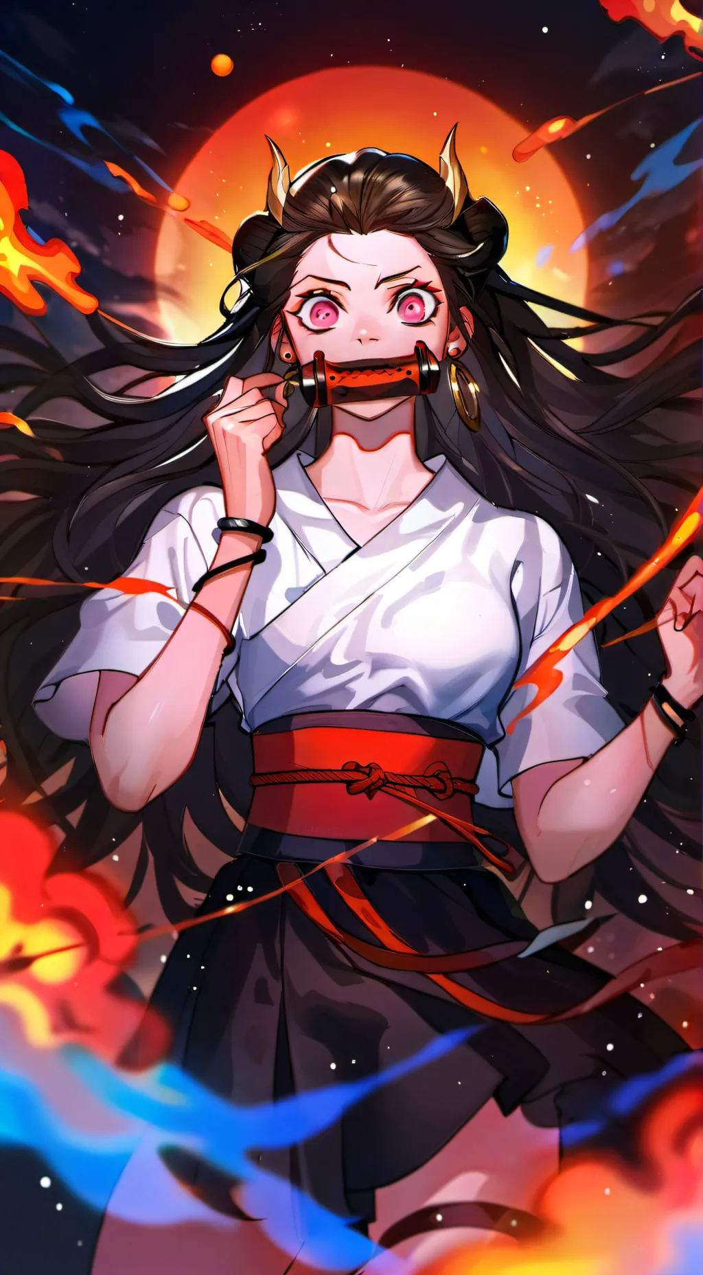 ai character: nezuko demônio  background