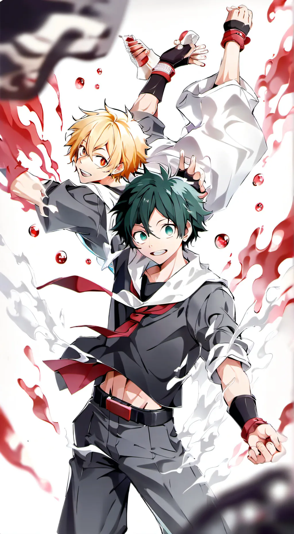 ai character: BakuDeku Kid background