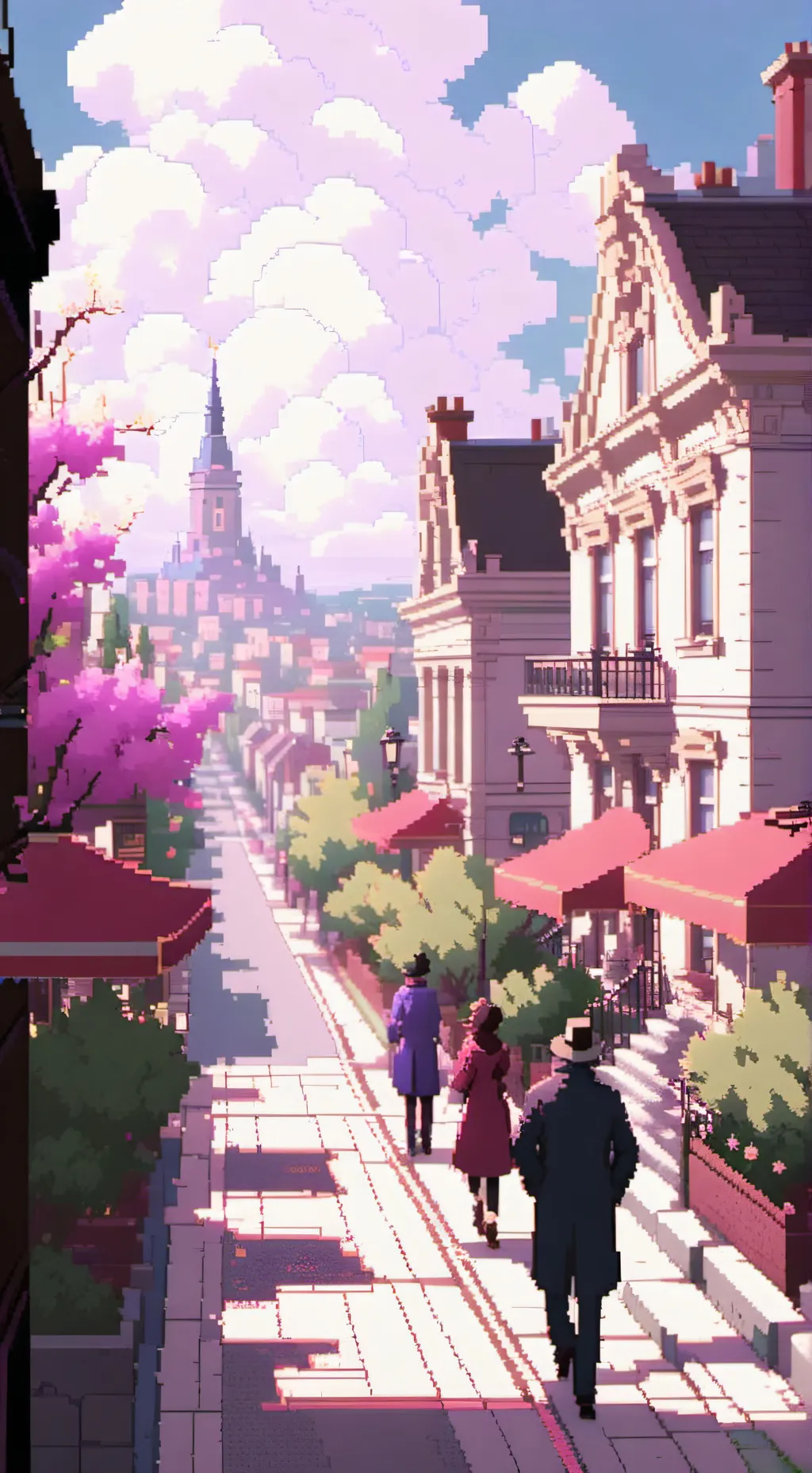 ai character: The city Pinx background